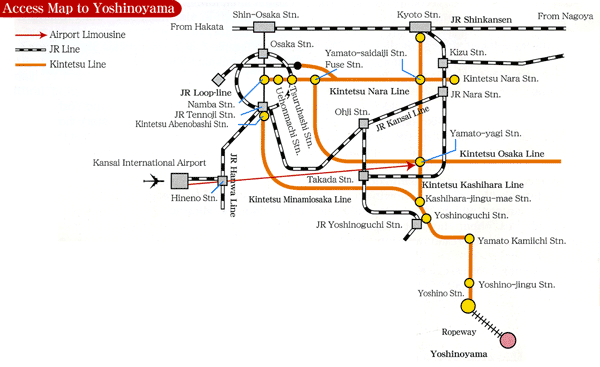 Access Map to Yoshinoyama